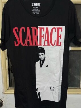 Scarface Black Tee with Red Logo